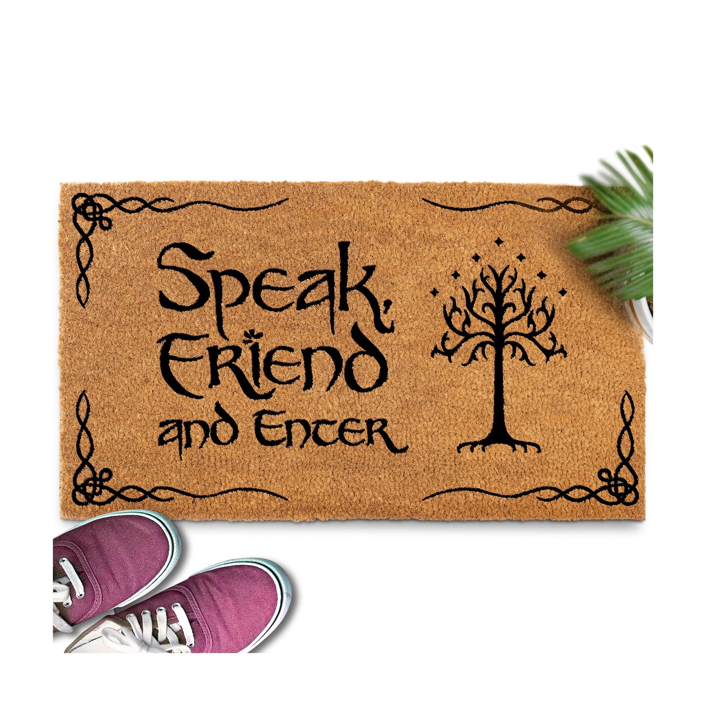 Speak Friend and Enter Doormat 30x17 or 50x15" Outdoor Mats