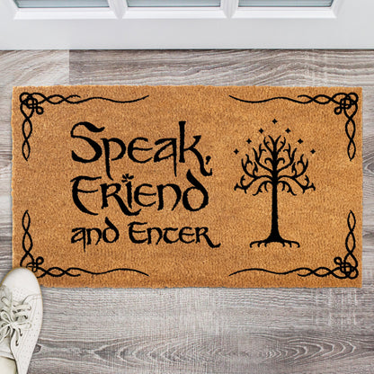 Speak Friend and Enter Doormat 30x17 or 50x15" Outdoor Mats