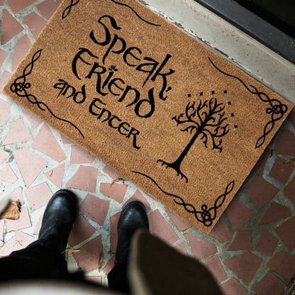 Speak Friend and Enter Doormat 30x17 or 50x15" Outdoor Mats