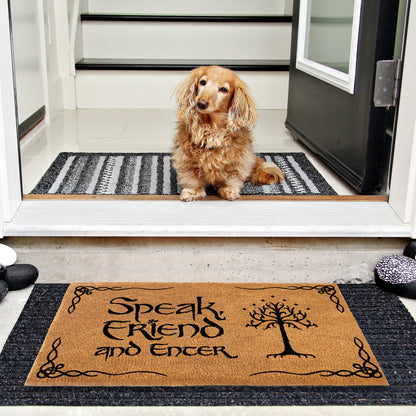 Speak Friend and Enter Doormat 30x17 or 50x15" Outdoor Mats