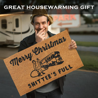 Merry Christmas Shitter's Full Door Mat 30x17 Inch