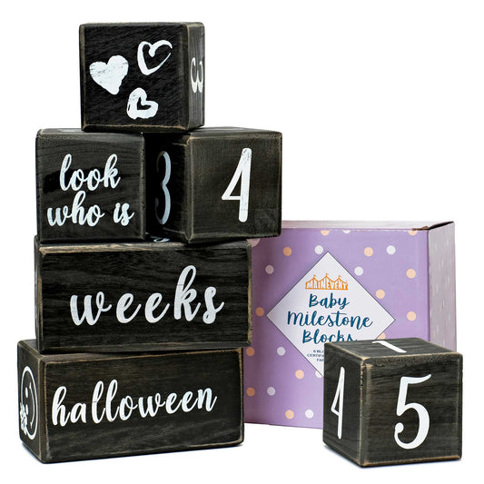 Baby Monthly Milestone Blocks Baby Age Blocks