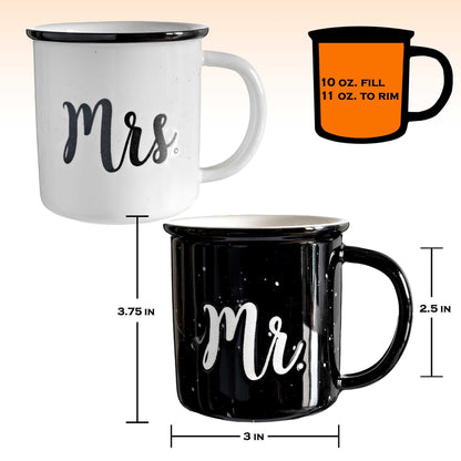 Mr / Mrs Couple Coffee Mug Set of 2