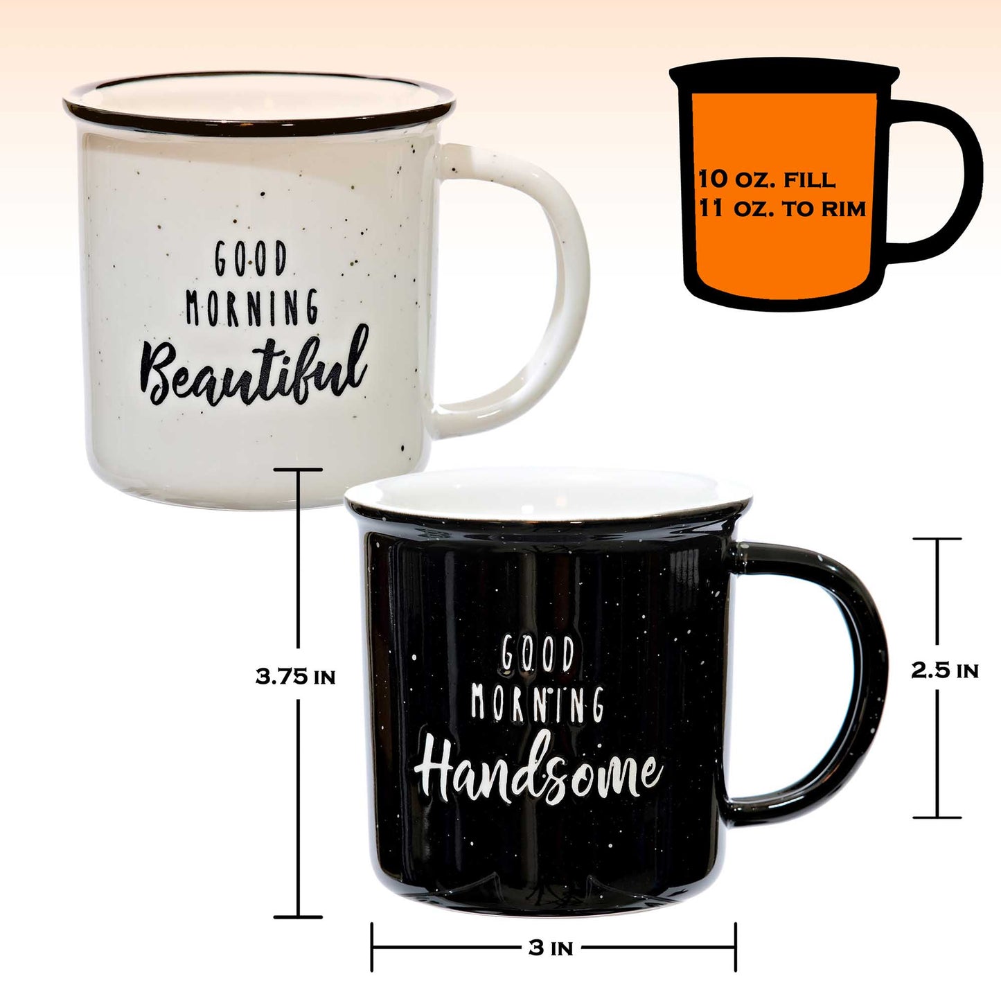 Good Morning Beautiful / Good Morning Handsome Mug Set of 2