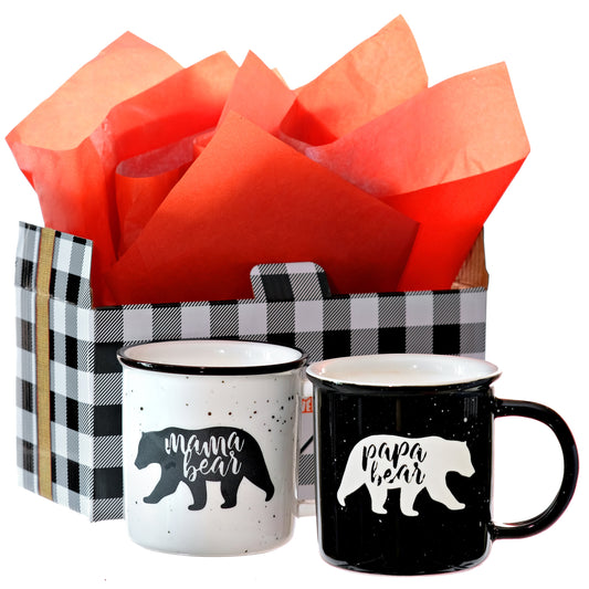 Mama bear / papa bear mug set of 2