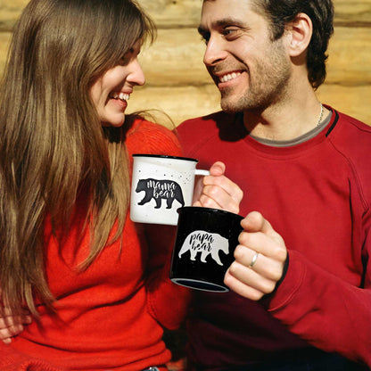 Mama bear / papa bear mug set of 2