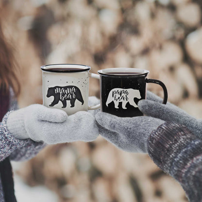 Mama bear / papa bear mug set of 2