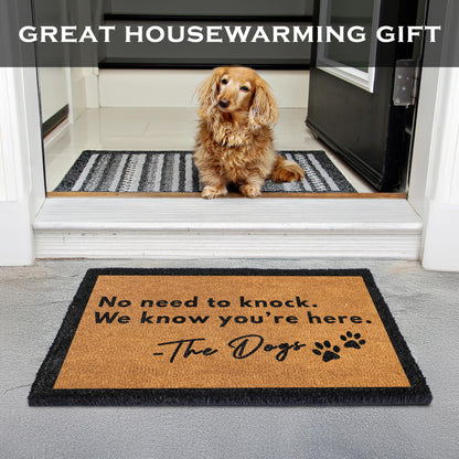 No Need to Knock We Know You're Here Door Mat 30x17 Inch