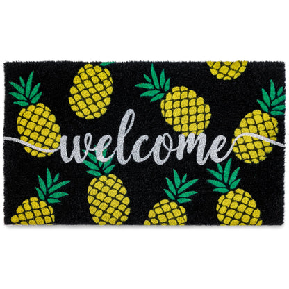 Pineapple Doormat Outdoor 30x17 Inch, Summer Tropical Coir Door Mat Rug