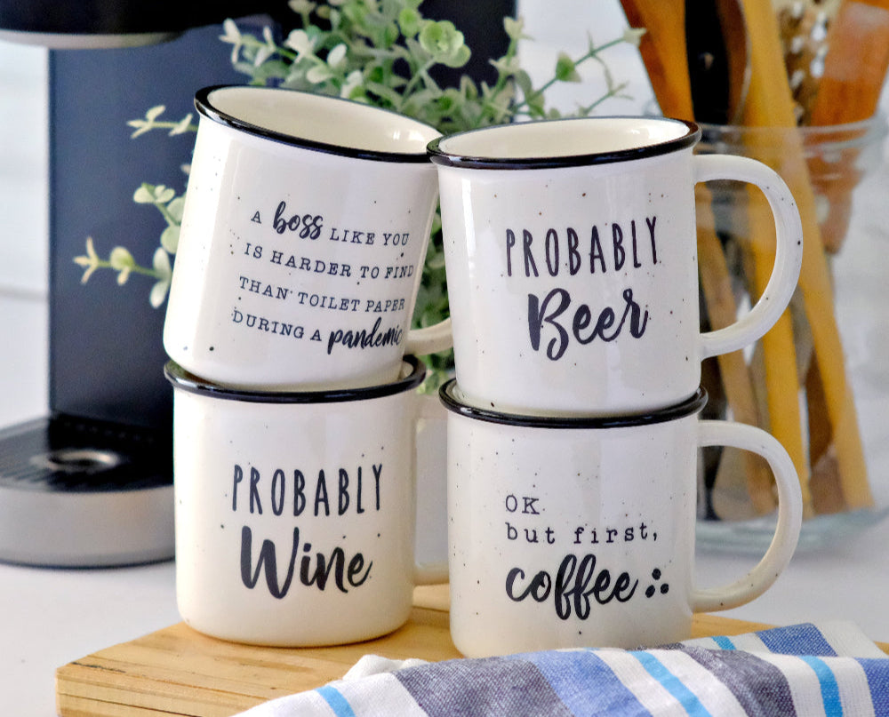 Probably Wine Ceramic Coffee Mug 10 oz.