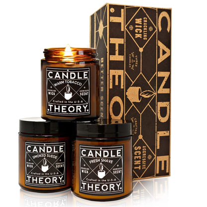 Candle Theory Scented Candles - in set of 3 in 4 oz each or in singles of 7.6 oz