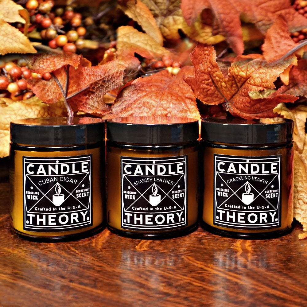 Candle Theory Scented Candles - in set of 3 in 4 oz each or in singles of 7.6 oz