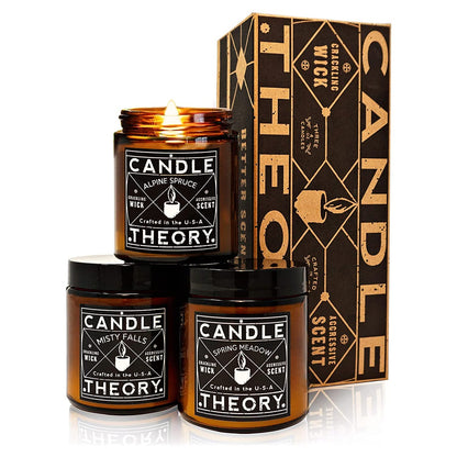 Candle Theory Scented Candles - in set of 3 in 4 oz each or in singles of 7.6 oz