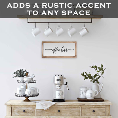 Coffee Bar Sign - Rustic Kitchen Sign 8x17