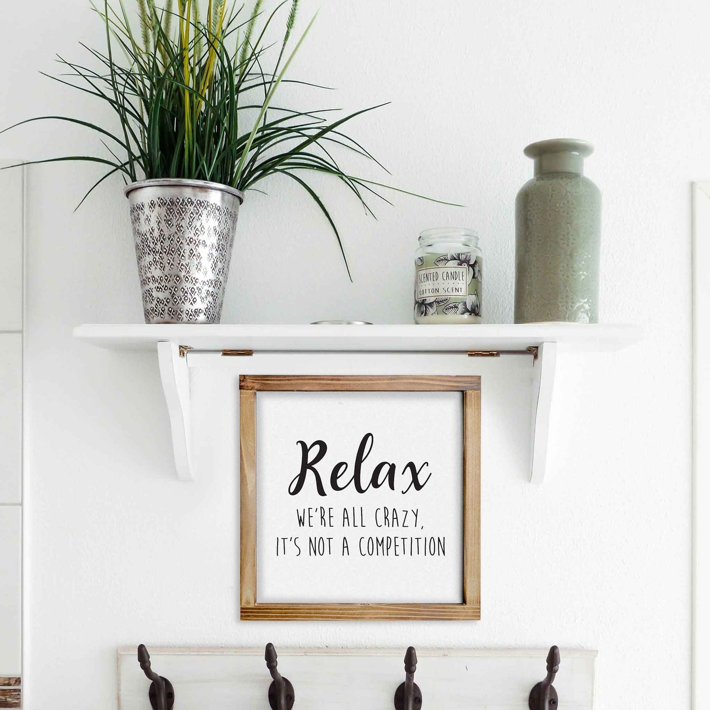 Relax Were All Crazy Its Not A Competition Wood Sign 12x12 Inch