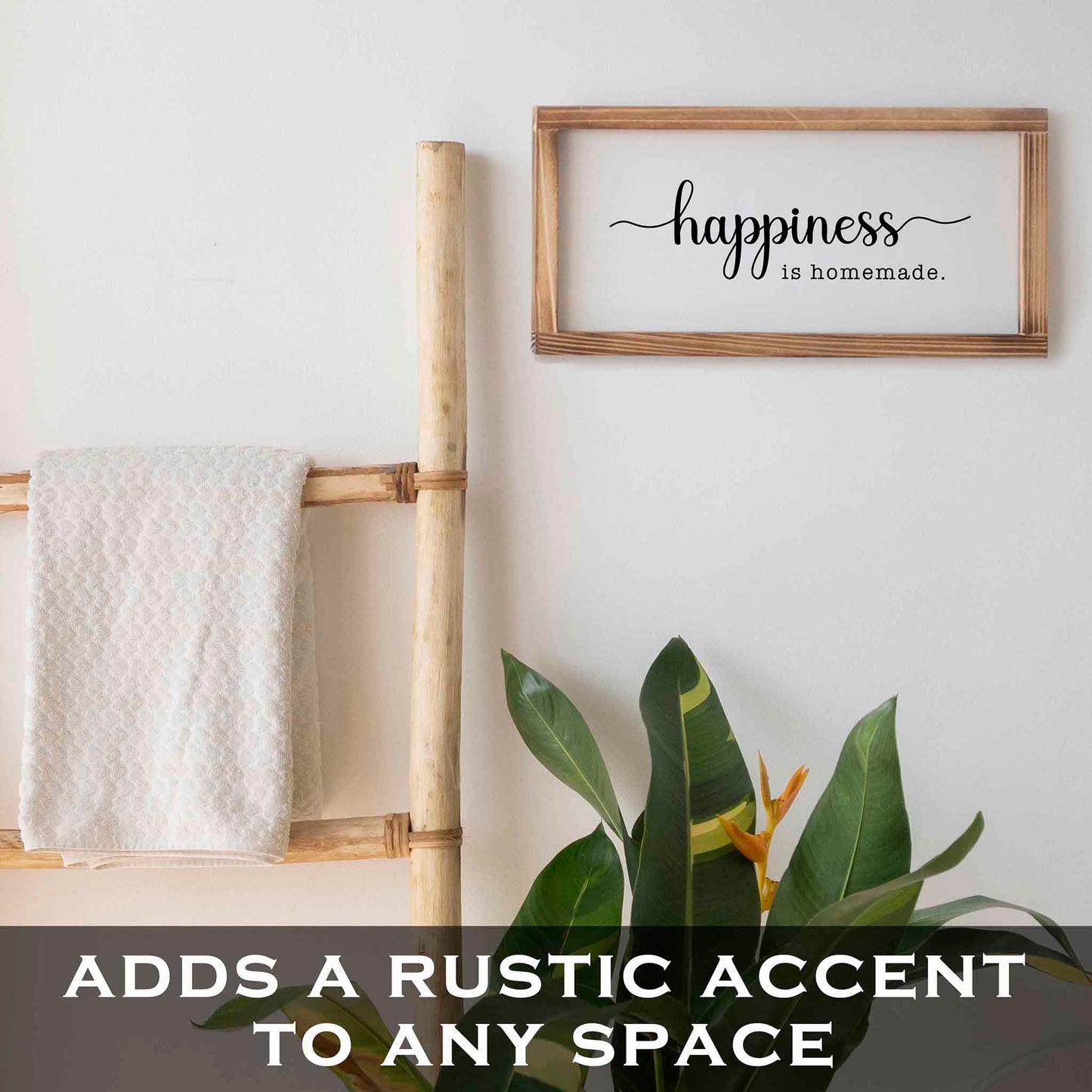 Happiness Sign - Modern Farmhouse Wall Decor Sign 8x17