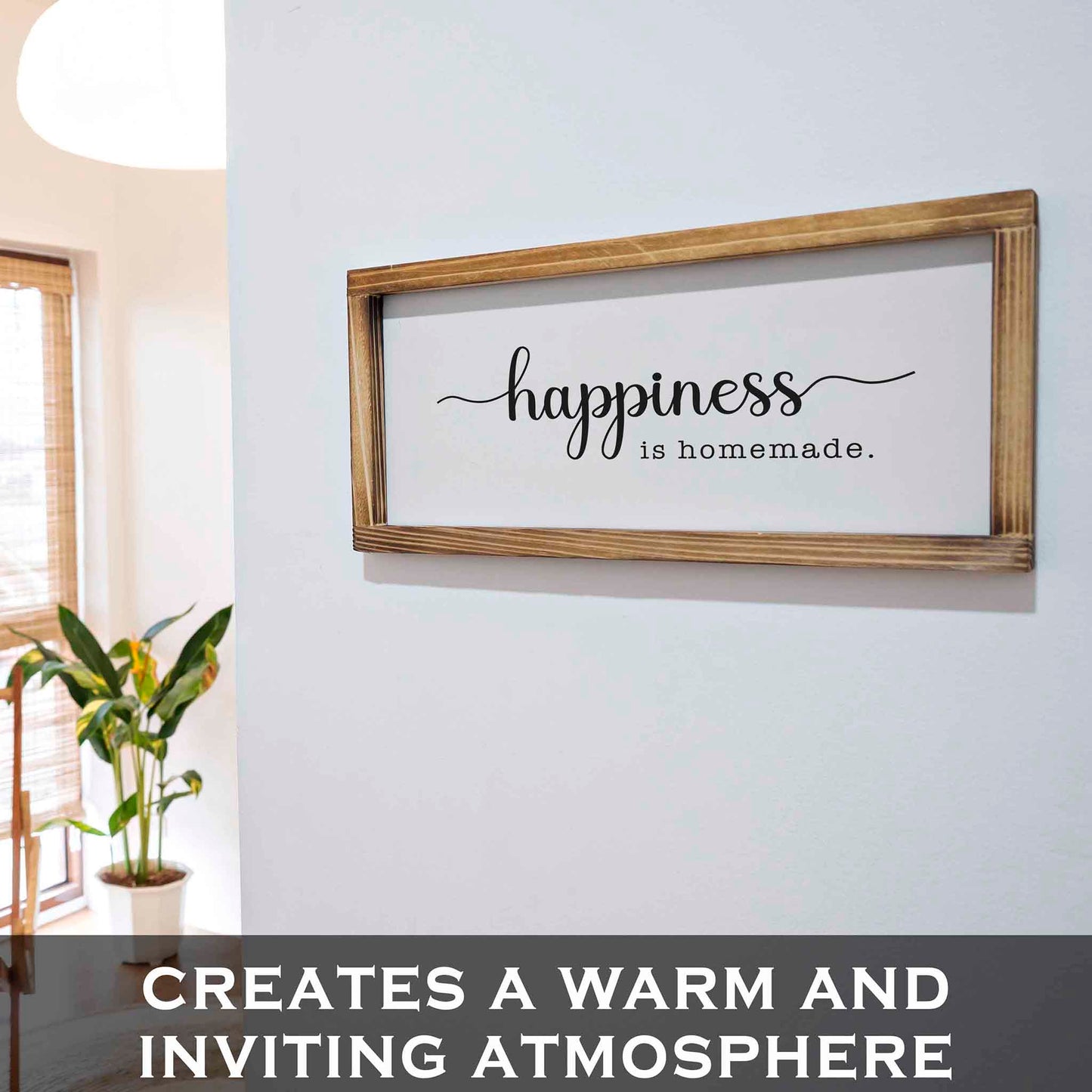 Happiness Sign - Modern Farmhouse Wall Decor Sign 8x17