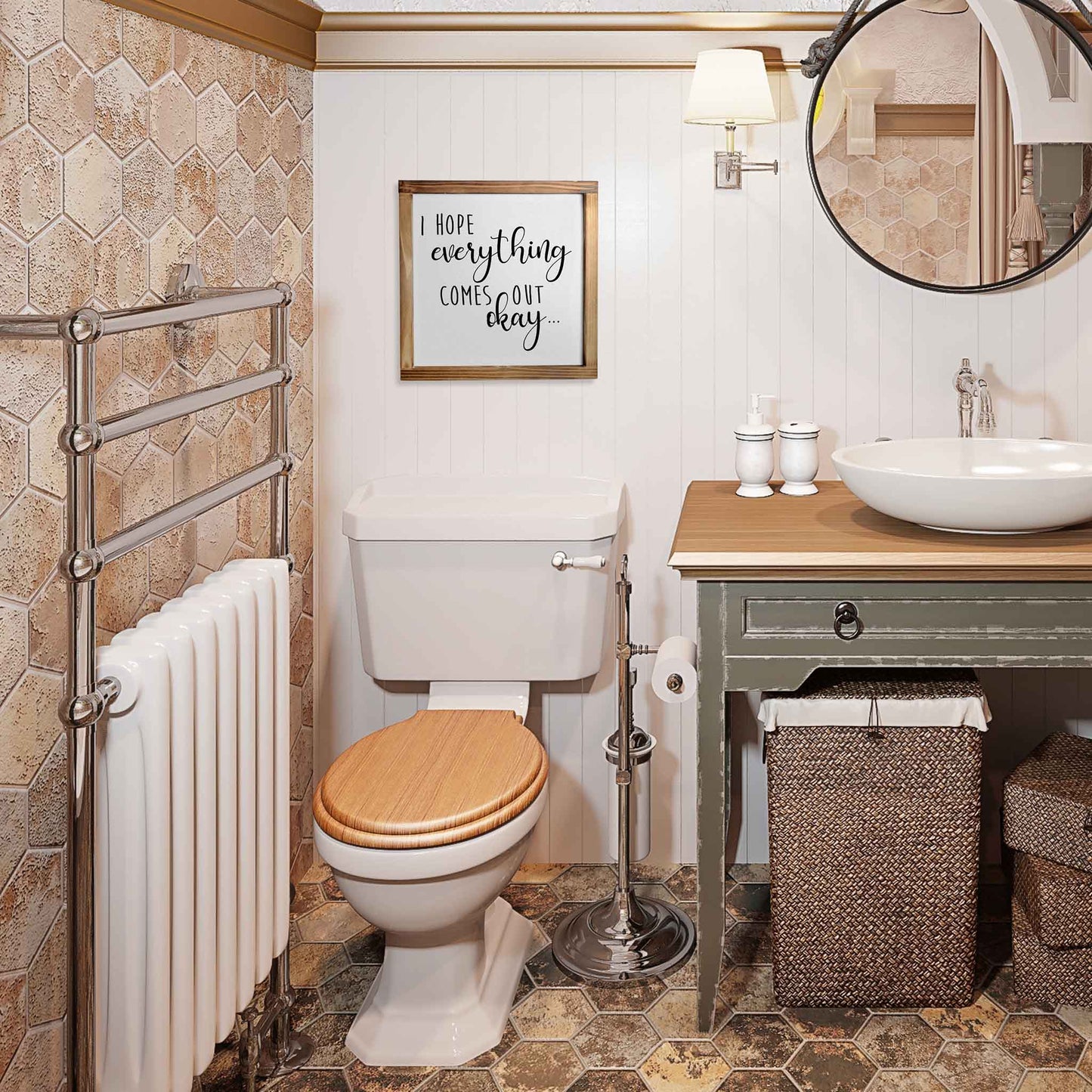 I Hope Everything Comes Out Okay Sign Wood Sign 12x12