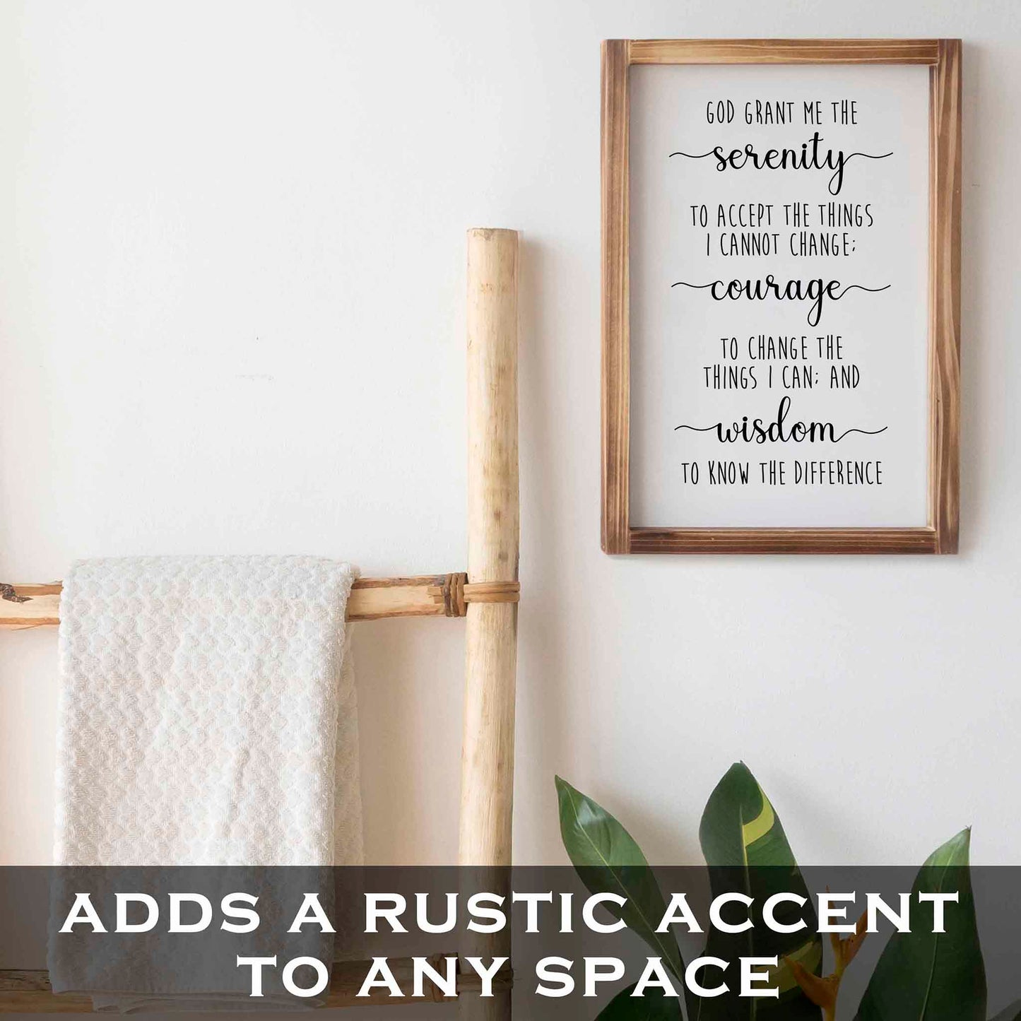 Serenity Prayer Sign 11x16 Inch - Farmhouse Christian Wall Art