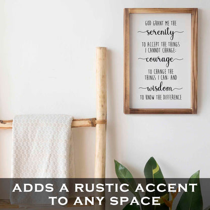 Serenity Prayer Sign 11x16 Inch - Farmhouse Christian Wall Art