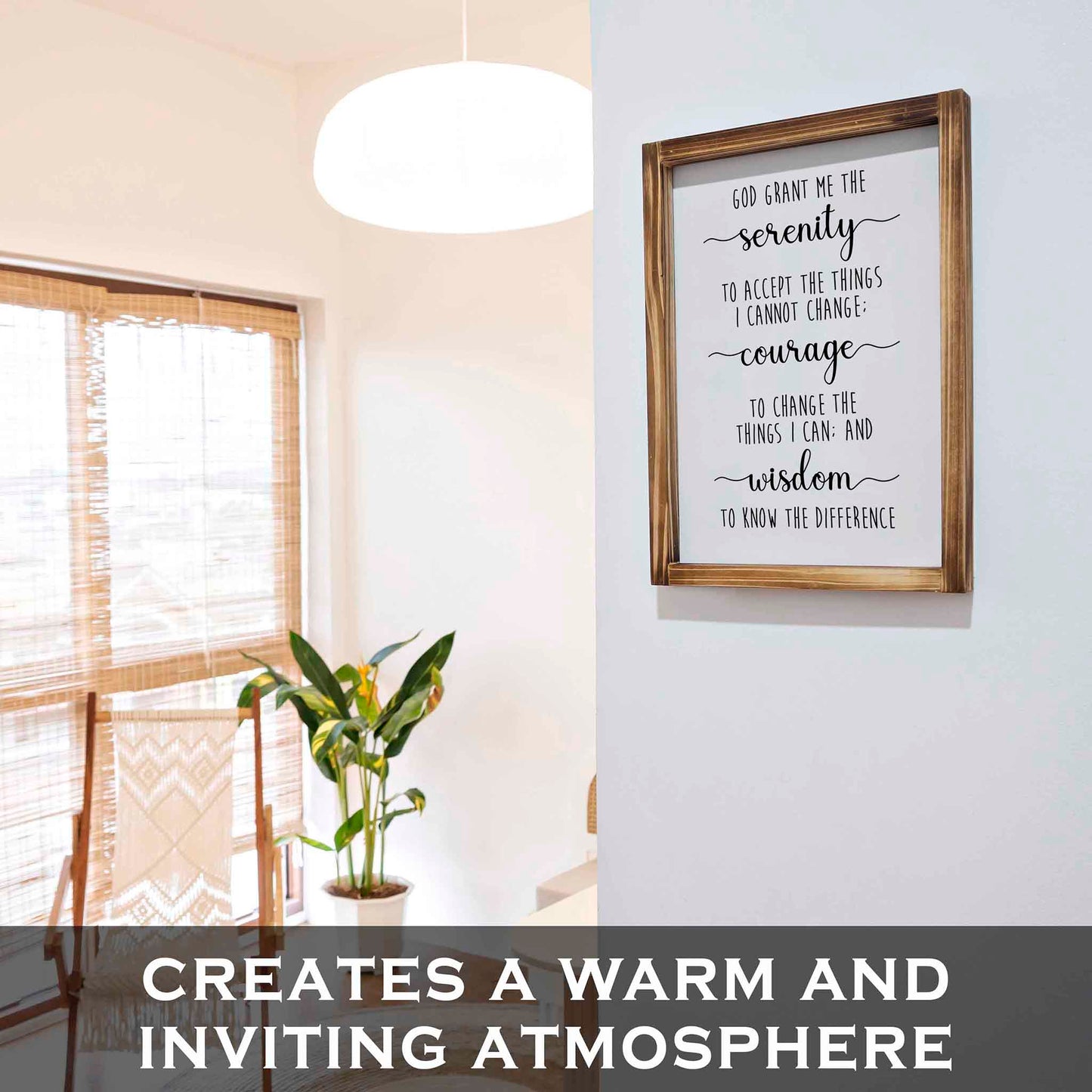 Serenity Prayer Sign 11x16 Inch - Farmhouse Christian Wall Art