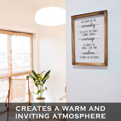 Serenity Prayer Sign 11x16 Inch - Farmhouse Christian Wall Art