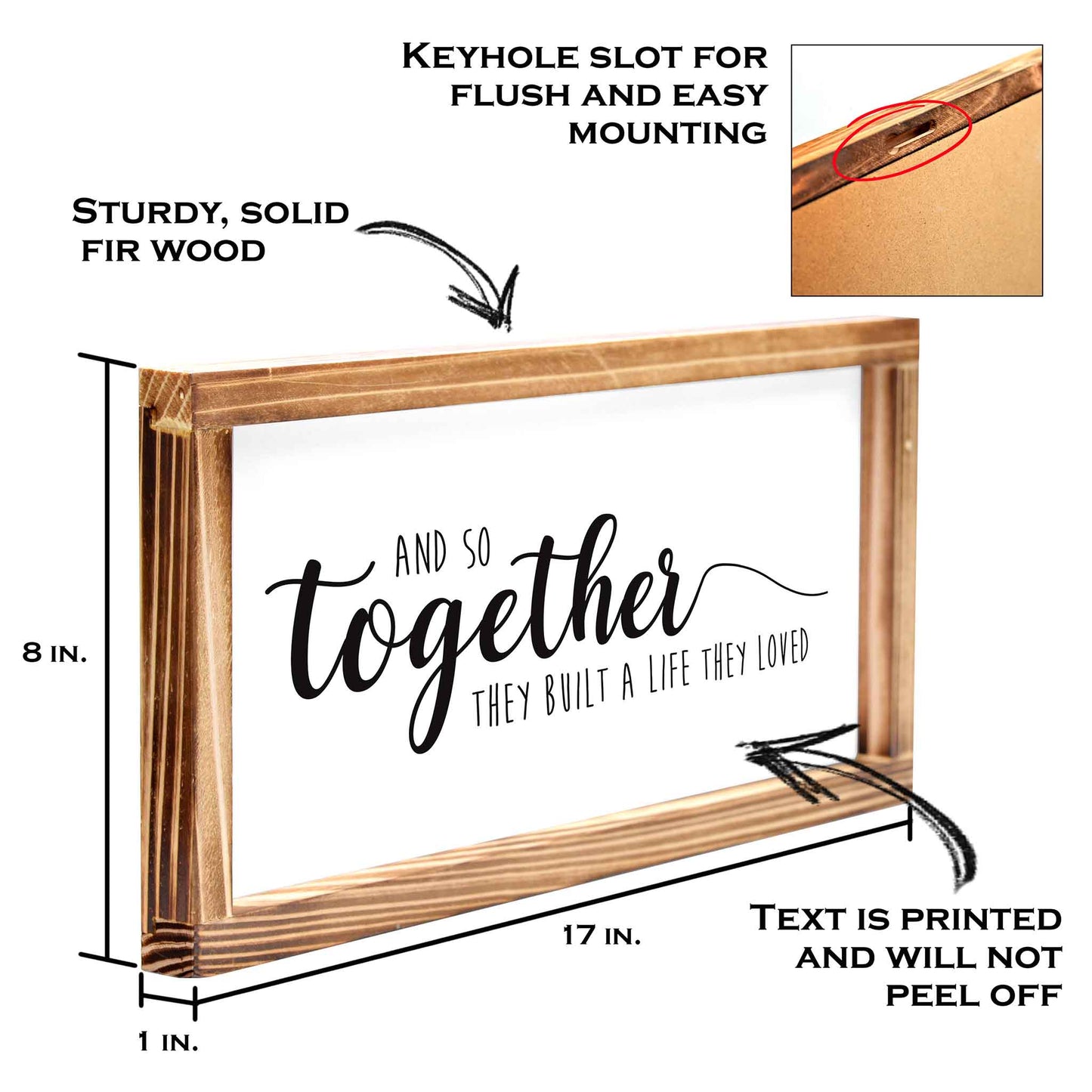 Together They Built A Life They Loved Wood Sign 8x17 Inch