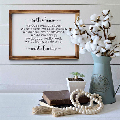 In This House We Do Family Sign - Family Signs for Home Decor