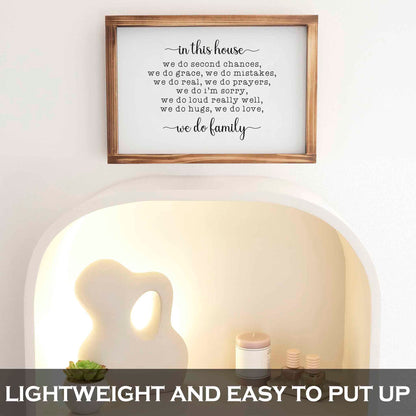 In This House We Do Family Sign - Family Signs for Home Decor