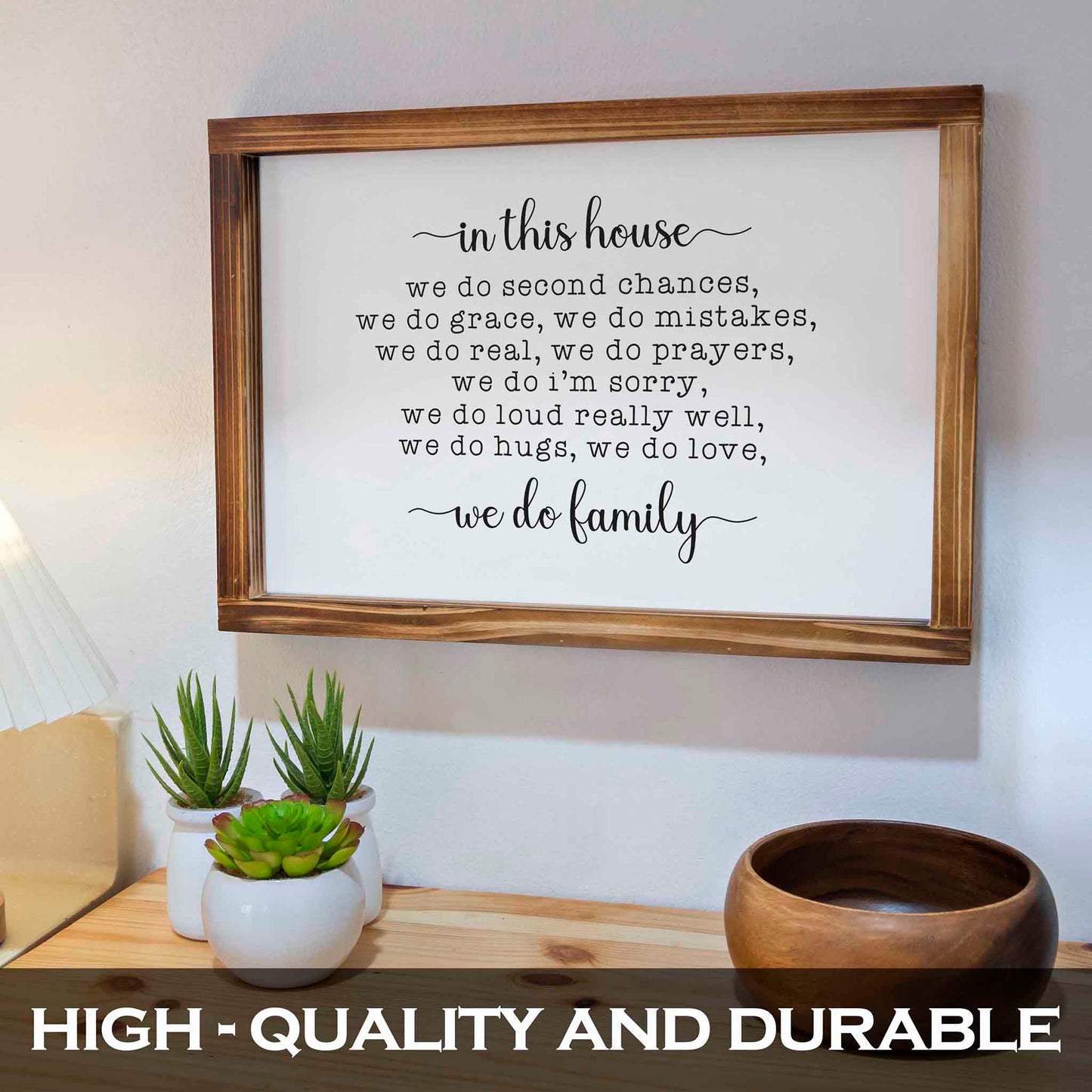 In This House We Do Family Sign - Family Signs for Home Decor