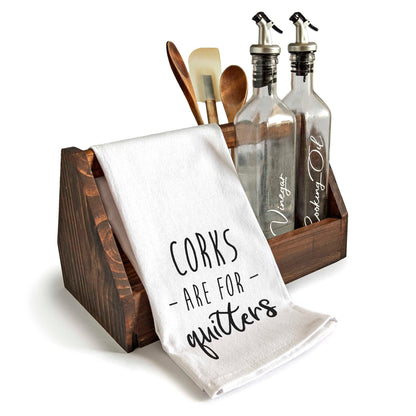 Corks Are For Quitters Towel 18x24 Inch, Funny Kitchen Towel With Saying