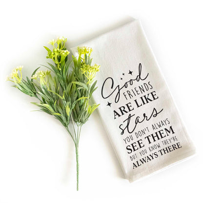 Good Friends Dish Towel 18x24 Inch, Funny Kitchen Towel With Saying