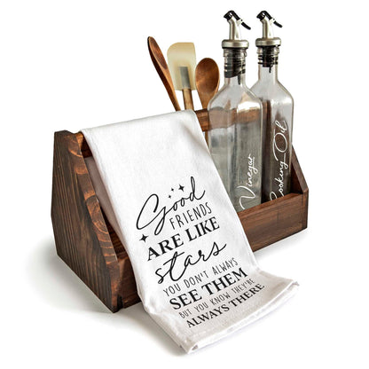 Good Friends Dish Towel 18x24 Inch, Funny Kitchen Towel With Saying
