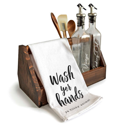 Wash Your Hands Ya Filthy Animal Hand Towel 18x24 Inch, Funny Saying Kitchen Towel