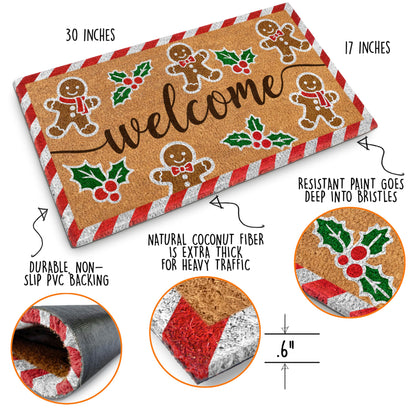 Gingerbread Doormat 30x17 Inch